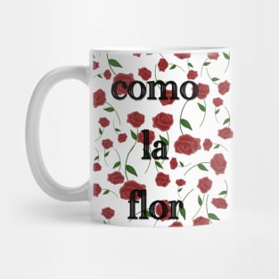Como la flor red rose pattern design Mug